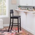 thumbnail image 2 of Hawthorne Collections Faux Leather Black Bar Stool Rectangular Padded 31" Unassembled, 2 of 10