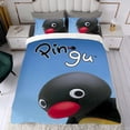 thumbnail image 4 of Pingu Conjunto de sábanas temático, trío de piezas, cómodo y amigable con la piel, diseño único, regalo de decoración para el hogar para familiares, amigos y fans, 90 cm * 190 cm, 4 of 6