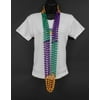 60" 12mm Round Metallic Purple, Gold and Green 6/3 Mardi Gras Beads