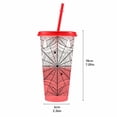 thumbnail image 2 of Color Changing Halloween Tumbler with Web Pattern, 24Oz Red Cup with Lid and Straw for Halloween Party Favors, 2 of 6