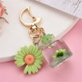 thumbnail image 1 of Creative Moon Buckle Chrysanthemum Keychain Cute Simulation Flower Quicksand Wish Bottle Pendant With Key Rings Party Gifts, 1 of 16