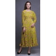 thumbnail image 2 of Bimba Floral Women Long Sleeve SmockedÂ&nbsp;DressÂ&nbsp;Round Neck Ruffle Summer Maxi-Small, 2 of 5