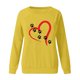 thumbnail image 4 of ICHUANYI Clearance Women's Round Neck Top Casual Fashion, Personalized Printing Loose Fitting, Slimming Long Sleeves(Yellow, XXL) ICHUANYI WER2023081513178, 4 of 4