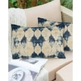thumbnail image 6 of Blue Ethnic Throw Pillow Cover 24 x 36 Inch Decorative Pillow Cover Vintage Shabby Abstract Chic Geometric Art Lumbar Pillowcase Seasonal Rectangle Cushion Case for Couch Sofa Bed Living Room, 6 of 7