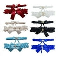 thumbnail image 2 of XmhyTop-A Wedding Garter White Stretch Bridal Garter Perimeter 34cm/13.38" , 1 Pair, 2 of 3