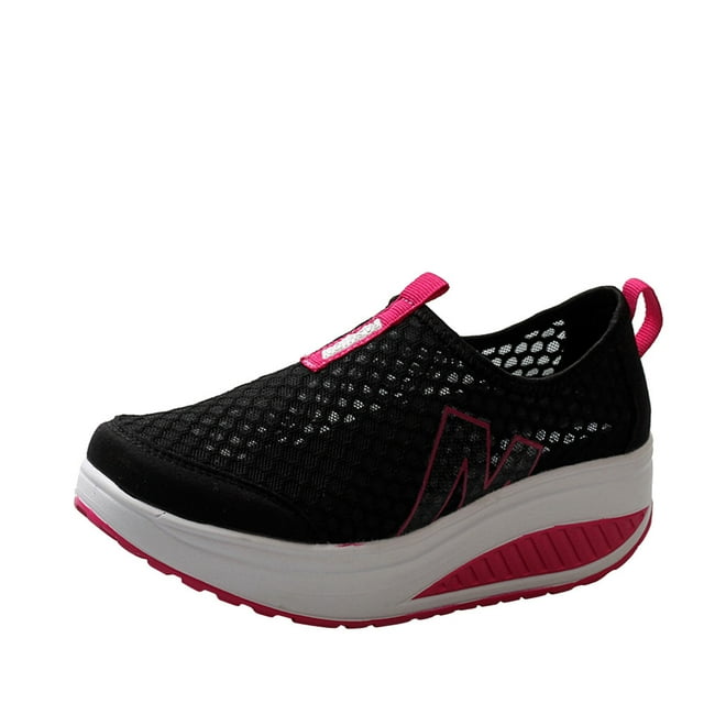 Babysbule Chaussures pour Femmes en Liquidation, Chaussures à Plateforme Mode pour Femmes Mocassins pour Femmes en Maille Aérée Respirante à Semelle Compensée Évasée