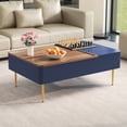 thumbnail image 3 of HLR 47"W Modern Lift Top Coffee Table with 3 Large Storage, Center Table for Living Room, Navy Blue, 3 of 8