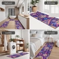 thumbnail image 5 of Purple Paisley and Floral Pattern Kitchen Rugs Sets Of 3,Kitchen Runner Rugs Non Skid Washable,Decorative Kitchen Floor Mats for Kitchen,Sink,Laundry,17"x30"+ 17"x47" + 17"x59", 5 of 6