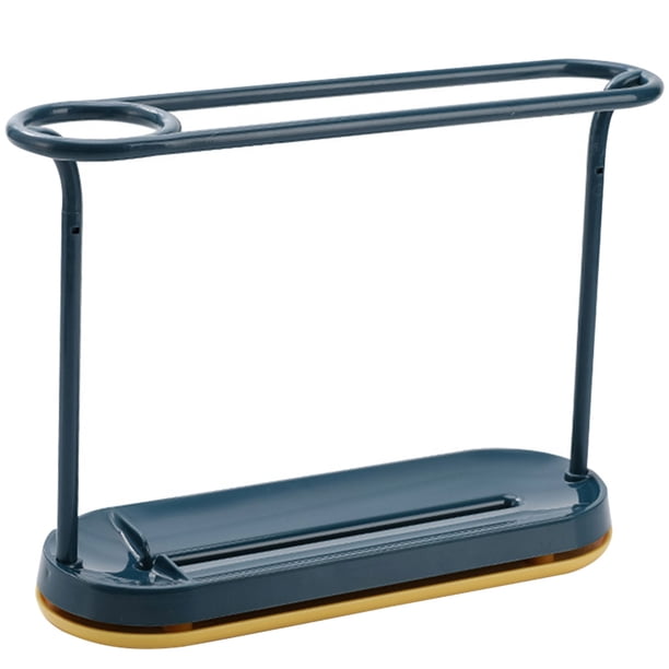 Moyic 1 pieza de soportes para cucharas de cocina, tenedor, espátula, escurridor, toallero de cocina, paño de cocina, soporte de esponja, encimera, Organizadores de utensilios de cocina Azul Moyic HA000709-04