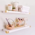 thumbnail image 2 of Willow & Grace Wooden Floating Wall Shelves, White, 36 Inch, (Set of 2), 2 of 7