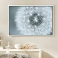 thumbnail image 2 of PixonSign Framed Canvas Print Wall Art Large Dandelion Close-Up Botanical Wilderness Photography Realism Contemporary Relax/Calm Cool Blue and White for Living Room, Bedroom, Office - 24"x36" White, 2 of 5