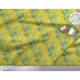 thumbnail image 3 of Soimoi Yellow Georgette Viscose Fabric Vertical Stripe Printed Fabric 1 Yard 42 Inch Wide, 3 of 3