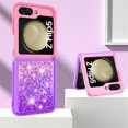 thumbnail image 3 of Glitter Case for Samsung Galaxy Z Flip 5 for Women Girls, Bling Sparkle Colorful Gradient Quicksand Waterfall Soft TPU Liquid Case Cover for Samsung Galaxy Z Flip5 LSJB-Pink Purple, 3 of 14