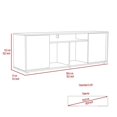 thumbnail image 2 of Tuhome Oak Modern Engineered Wood Prana Tv Stand, 2 of 11
