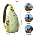 thumbnail image 5 of Lightweight Banana Print Sling Backpack, Durable Crossbody Bag with Cute Tropical Yellow Fruit Pattern and Funny Cartoon Design for Travel and Outdoor Use, 5 of 6