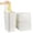 White, variant on 2 Pack Plastic Trash Can with Press Top Lid, 2.6 gal Modern Garbage Can, Small Wastebasket for Bathroom, Black