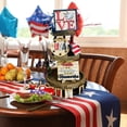thumbnail image 5 of 4Th of July decor, Patriotic decor, Red White and Blue decorations, Tiered Tray decorations Set, Table decorations, decorations for Home, 11 Pc, Wooden Displays, Star Cutouts,, 5 of 5