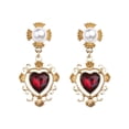 thumbnail image 1 of Pendientes Corazón Chica Vintage Hollow Out Pearl Drop, 1 of 8