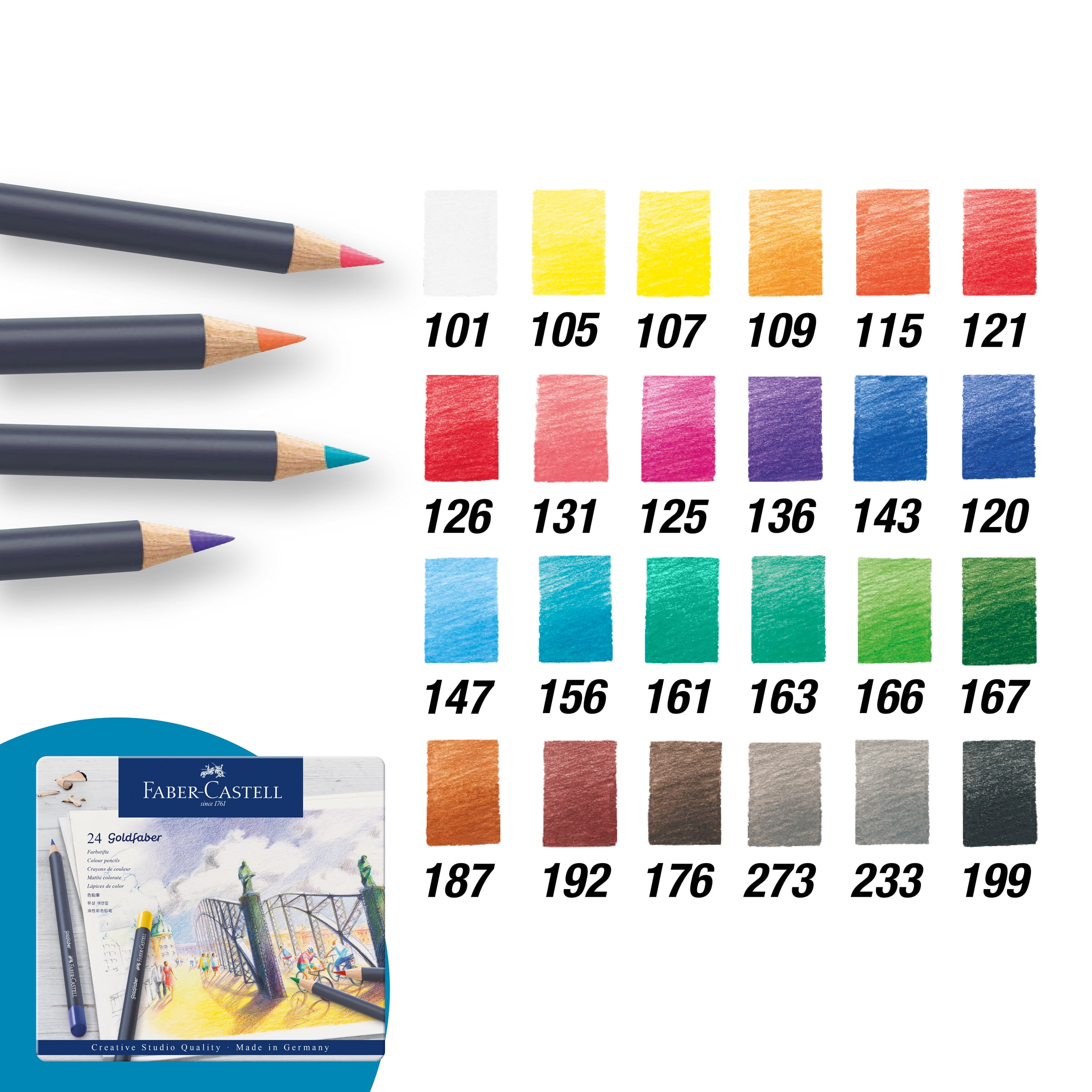 Faber-Castell Goldfaber Colored Pencils – 24 Vibrant Colors