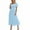 Light Blue, variant on Eawtki Women's Smocked Midi Tulle Dress 2025 Summer Puffy Short Sleeve Square Neck Ruffle Wedding Guest Party Dresses