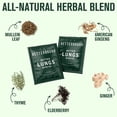 thumbnail image 3 of Betterbrand BetterLungs Detox Tea - 15 Herbal Tea Bags - Mullein Leaf, Ginseng, Elderberry, Ginger & Thyme for Lung Cleanse, Congestion Relief, Mucus Detox - Caffeine Free, 3 of 5