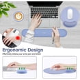 thumbnail image 6 of MOSISO Wrist Rest Support for Mouse Pad&Keyboard Set, Circle Curved Ergonomic Mousepad&Coaster Non-Slip Base Home/Office Pain Relief&Easy Typing Pad with Soft Cloth&Silicone Lining, 6 of 7