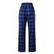 thumbnail image 3 of Pantalones para nieve Mujer Gibobby tela escocesa Navidad Verano Casual Suelto Cordón Elástico Cintura alta (Azul, S), 3 of 5