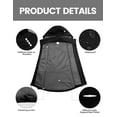thumbnail image 7 of Men's Waterproof Cycling Vests with Hood, Lightweight Reflective Stretch Sleeveless Vest for Cycling, Running, Camping (S, Black), 7 of 7