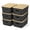 Black, variant on Plastic Storage Bins Cream White 6 Pack For Organizing Shelves Drawers Desktop Closet Playroom Classroom Office