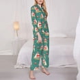 thumbnail image 3 of Yiaed Yachts And Buoys Print Pajamas Women's Long Sleeve Sleepwear Soft Button Down Loungewear Pjs Lounge Set Nightwear Womens Pajama Pants-XX-Large, 3 of 7
