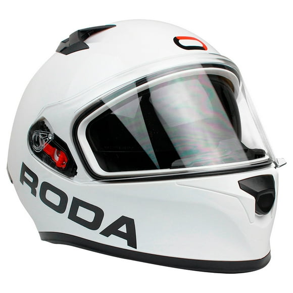 Casco Integral Para Moto ABS Roda Course XL Color Blanco DOT Roda Course
