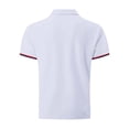 thumbnail image 4 of Jgppe Men's Casual T-Shirts Classic Solid Color Short Sleeve Collared Button Golf Shirts Quick Dry Summer Tops, 4 of 5