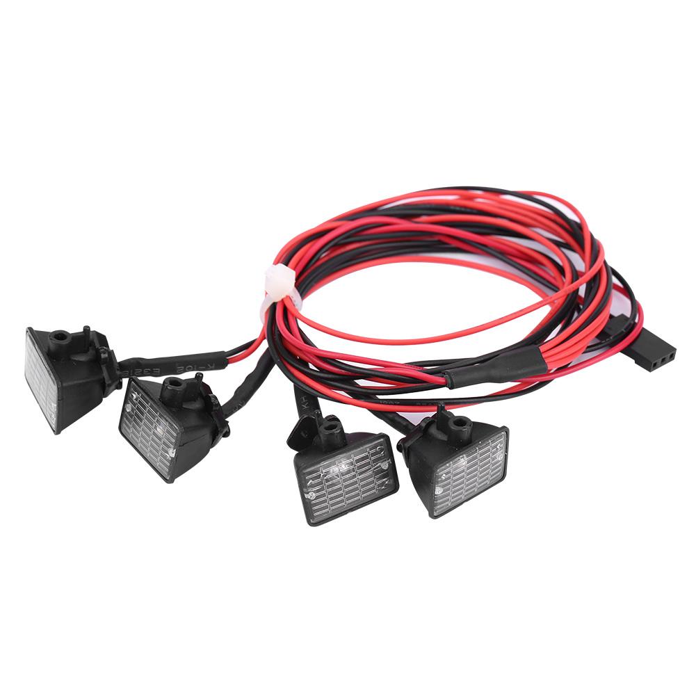 Jadpes RC Light RC Crawler Roof Lights LEDs Light Bar Lamp Accessory for Axial scx10 Traxxas trxs-4 Car Most of 1//10 RC Model Crawler Car 4LED White Light