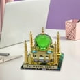 thumbnail image 2 of GROWTH TANK Miniature Mosque Decor Desk Decorative Car Interior Ornament Art Taj Mahal Model Green, 2 of 9