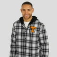 thumbnail image 6 of Men's Darius Rucker Collection by Fanatics  Black Tennessee Volunteers Plaid Flannel Quilted Full-Snap Hooded Shacket, 6 of 6