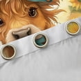 thumbnail image 4 of Homewish Cute Highland Cow Black Out Curtains,Farm Highland Cattle Curtains Pack of 2 (42x63 Each),Yellow Sunflower Blue Bow Tie Bedroom Curtains For Girl Boys,Ultra Soft Home Decor, 4 of 6