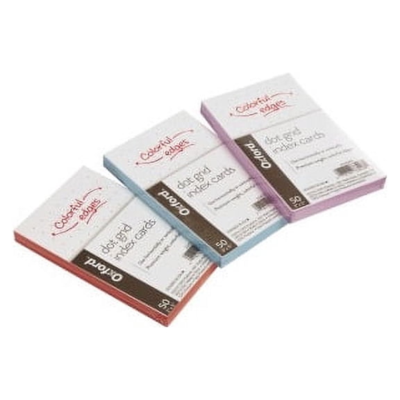 Oxford Dot Grid Index Cards Dot Grid - 5" x 3" - Light Gray Paper - 50 / Pack