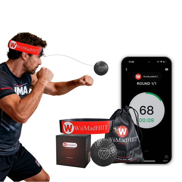 Pelota de Reflejos de Boxeo WiiMad con Aplicación Contadora de Golpes para Todas las Edades