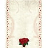 JAM Paper 8-1/2" x 11 Holiday Letterhead Paper, Poinsettias Design, 100pk