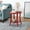Red, variant on Perth Contemporary Oval End Table with Lower Storage Shelf, Curved Leg Birch Veneer Side Table for Living Room Bedroom