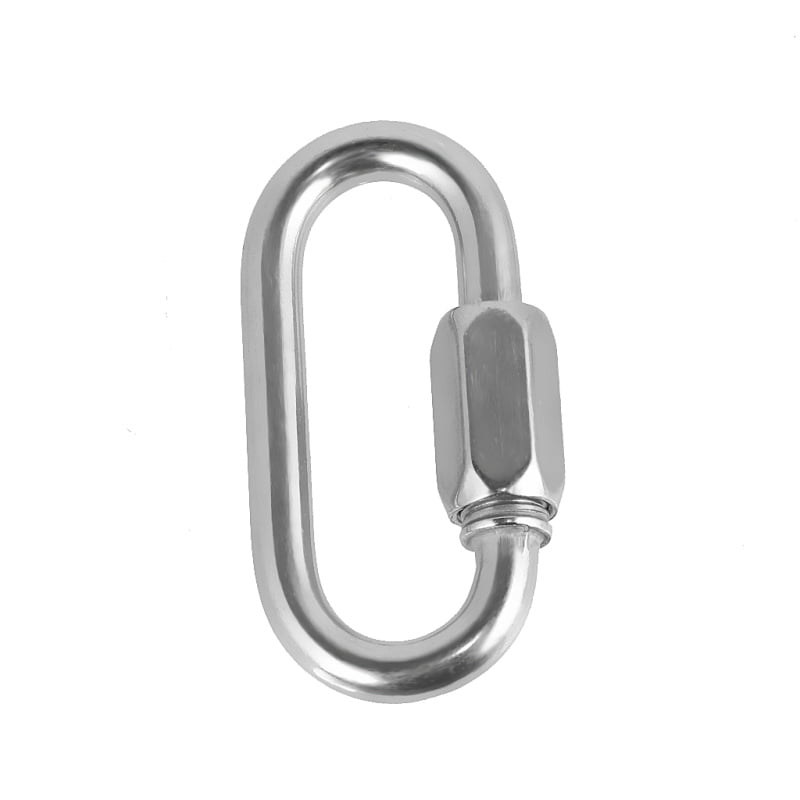 4mm Stainless Steel Chain Quick Link Carabiner SWL-280KG Hardware Multiuse 