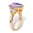 thumbnail image 2 of PalmBeach Jewelry 6.41 TCW Lavender or Champagne Pear-Shaped Cubic Zirconia Ring Yellow Gold-Plated, 2 of 5