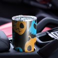 thumbnail image 4 of 30oz Halloween Colorful Spooky Elements Tumblers Stainless Steel Tumbler with Lid and Straw,Vacuum Insulated Double Wall Travel Tumbler Cups Mug with Cleaning Brush for Coffee,Tea, 4 of 7