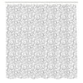 thumbnail image 3 of Ambesonne Monochrome Shower Curtain, Swirls Ornamental Curls, 69"Wx75"L, Charcoal Grey and White, 3 of 5