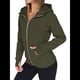 thumbnail image 3 of Sudaderas con Capucha y Cremallera para Mujer, Chaquetas de Forro , Sudaderas de Gran Tamaño, Conjuntos de Moda de Otoño, Suéteres, Ropa de Invierno. Verde S, 3 of 9