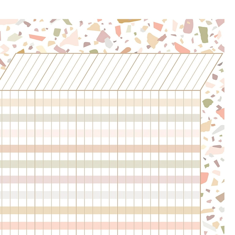 Teacher Created Resources – Grafici Di Incentivazione Terrazzo Tones (TCR7223) – 36 Fogli Con 7 Colonne