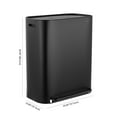 thumbnail image 5 of happimess Beni Kitchen Trash/Recycling 16-Gallon Double-Bucket Step Trash Can with Odor Filter and Lid Support, Charcoal Black, HPM1014B, 5 of 10