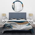 thumbnail image 3 of Designart "Cerulean Waves in Geode II" Abstract Bedding Covert Set - Modern Blue Bed Set With 2 Shams, 3 of 6
