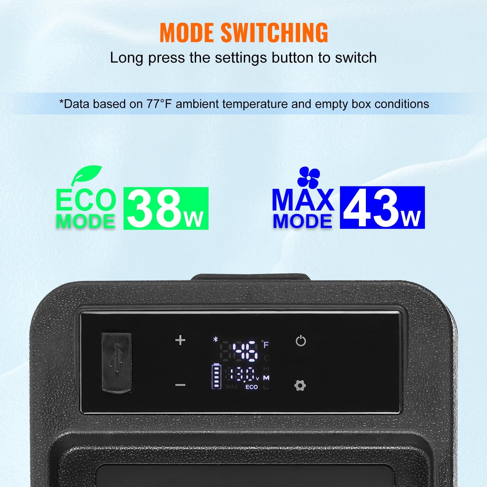 VEVOR Car Refrigerator, 12 Volt Car Armrest Refrigerator Fridge, 8 L Single Zone Portable Freezer, -4℉-68℉ Adjustable Range, 12/24V DC and 100-240V AC Compressor