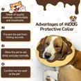thumbnail image 2 of MIDOG Adjustable Polyester Neck Brace Collar for Cat & Dog, Dog Cone Collar for Small Medium Large Dogs After Surgery, Extra Small, Brown, 2 of 7